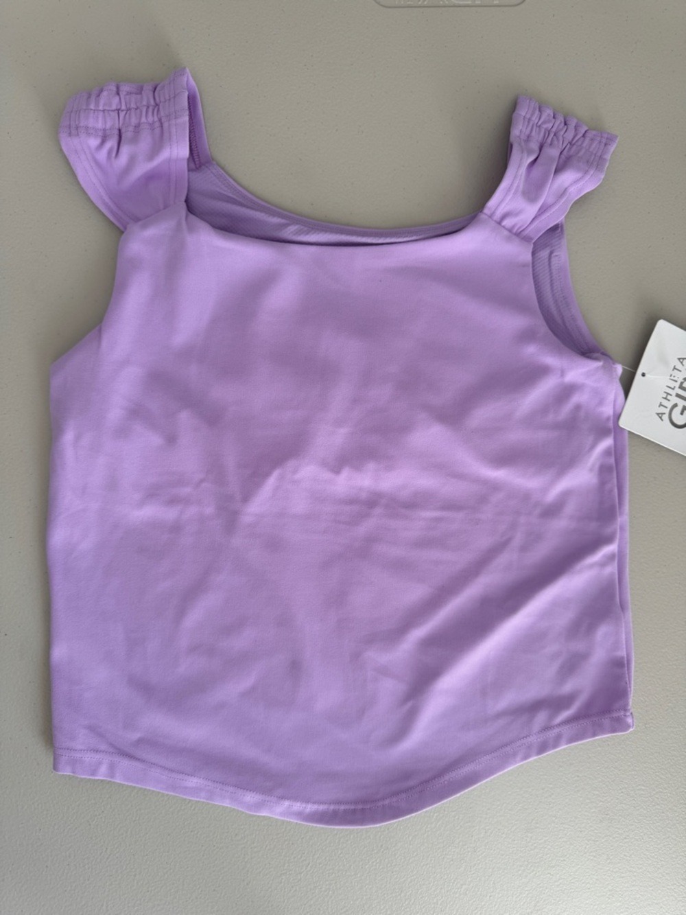 Athleta Girl Transcend Ruched Support Tank, "Fresh Lilac", size 8/10, NWT - Picture 10 of 10